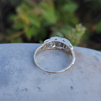 14k gold two tone diamond estate Deco c.1930's ring