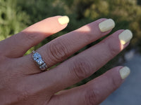 14k gold two tone diamond estate Deco c.1930's ring
