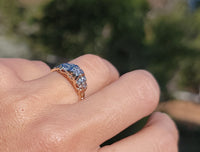 14k gold two tone diamond estate Deco c.1930's ring