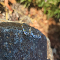 14k white gold 12 diamond estate curved band - guard