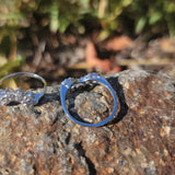 14k white gold 12 diamond estate curved band - guard