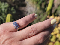 14k gold two tone 3 diamond estate Deco c.1930's ring * Includes resizing to 8