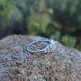 14k white gold ART DECO c.1920's diamond vintage estate antique ring