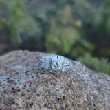 14k white gold ART DECO c.1920's diamond vintage estate antique ring
