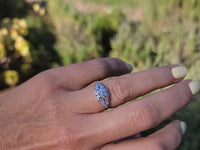 14k white gold ART DECO c.1920's diamond vintage estate antique ring