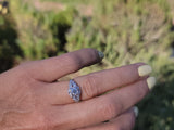 14k white gold ART DECO c.1920's diamond vintage estate antique ring