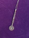 14k gold Victorian diamond & pearl necklace pendant lavaliere