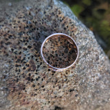 14k rose & yellow gold two tone RETRO mid-century sapphire & diamond band - size 8.5