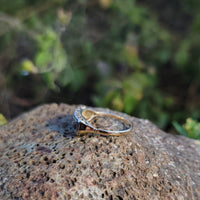 18k gold two tone Deco estate Sapphire & Diamond Ring Band