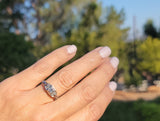 18k white gold c.1920's filigree diamond ring - apx .24ct tw