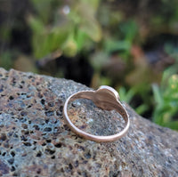10k rose gold Victorian cabochon garnet ring