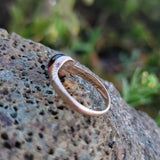 10k rose gold Victorian cabochon garnet ring