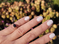 10k rose gold Victorian cabochon garnet ring