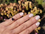 10k rose gold Victorian cabochon garnet ring