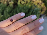 10k rose gold Victorian cabochon garnet ring