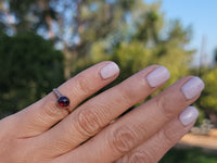 10k rose gold Victorian cabochon garnet ring