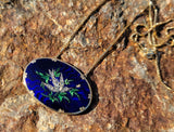 18k gold Victorian enamel & old rose cut diamond BIRD BUTTERFLY LEAF necklace pendant