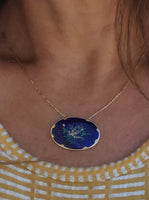 18k gold Victorian enamel & old rose cut diamond BIRD BUTTERFLY LEAF necklace pendant