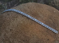 14k white gold c.1920's Deco filigree diamond bracelet
