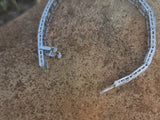 14k white gold c.1920's Deco filigree diamond bracelet