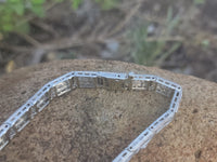 14k white gold c.1920's Deco filigree diamond bracelet