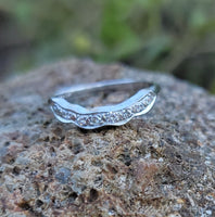 platinum 8 diamond estate curved band