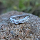 platinum 8 diamond estate curved band