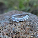 platinum 8 diamond estate curved band