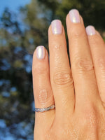 platinum 8 diamond estate curved band