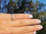 platinum 8 diamond estate curved band