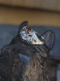 14k white gold diamond antique c.1920's engagement wedding ring - apx .66ct tw