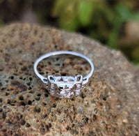 14k white gold c.1920's filigree diamond ring - apx .13ct tw