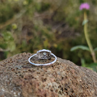 14k white gold c.1920's filigree diamond ring - apx .13ct tw