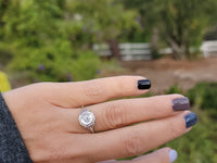 18k white gold c.1920's filigree diamond ring - apx .23ct tw