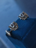 10k gold Victorian LION diamond & ruby cufflinks