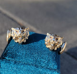 10k gold Victorian LION diamond & ruby cufflinks