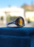 10k yellow gold oval CITRINE estate ring