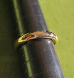 18k gold two tone 1.96mm vintage engraved wedding band