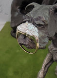14k gold white gold c.1930's - 1940'sDeco antique diamond ring - apx .15ct tw