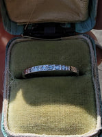 18k white gold engraved 5 diamond vintage wedding floral band