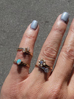 10k gold Victorian opal estate antique ring