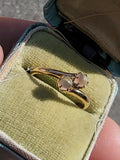 14k gold cabochon moonstone estate ring