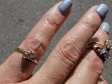 14k gold cabochon moonstone estate ring