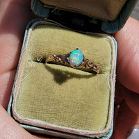 10k gold Victorian opal estate antique ring