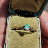 10k gold Victorian opal estate antique ring