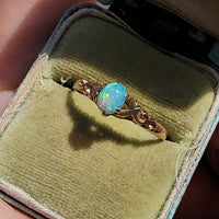 10k gold Victorian opal estate antique ring