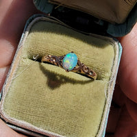 10k gold Victorian opal estate antique ring