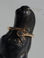 14k gold cabochon moonstone estate ring