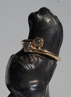 14k gold cabochon moonstone estate ring