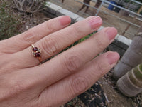 10k gold Victorian pearl & garnet antique ring